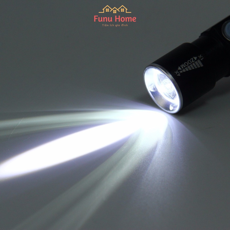 Đèn pin led mini USB hợp kim nhôm siêu sáng, có thể sạc lại
