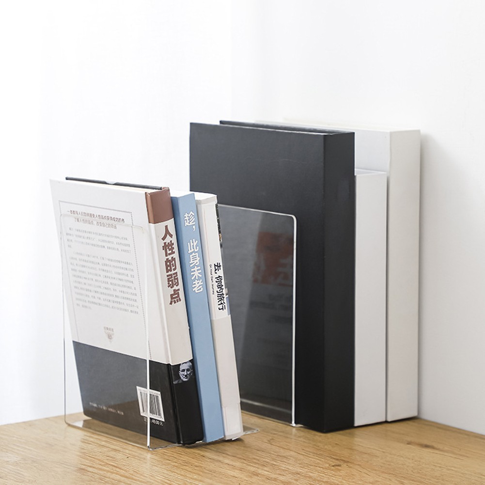 1 Kệ Sách Bằng Acrylic Trong Suốt Để Bàn Trang Trí
