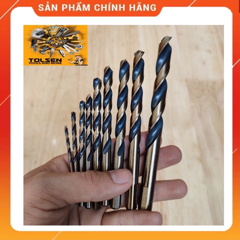 Mũi khoan sắt, inox vàng đen TOLSEN 6-12ly