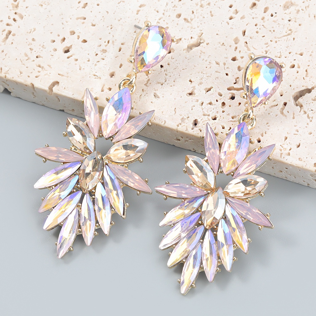 Khuyên tai Pinkdudu PD775 kiểu hoa đính đá phong cách boho thời trang cho nữ