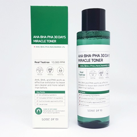 Nước Hoa Hồng Giảm Mụn Some By Mi AHA-BHA-PHA 30 Days Miracle Toner 150ml