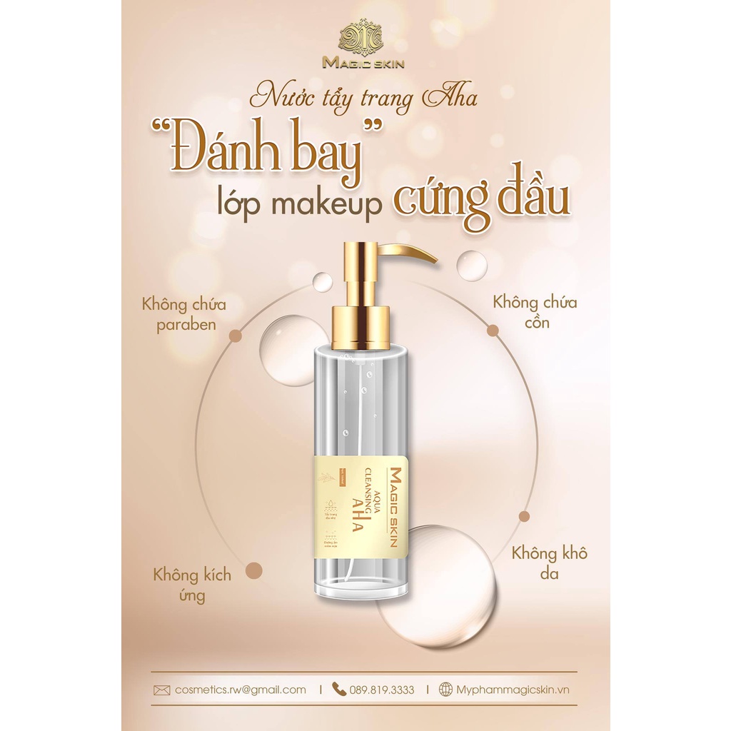 Nước tẩy trang LÀM SẠCH SÂU Magic Skin Aqua Cleansing AHA [CHÍNH HÃNG]