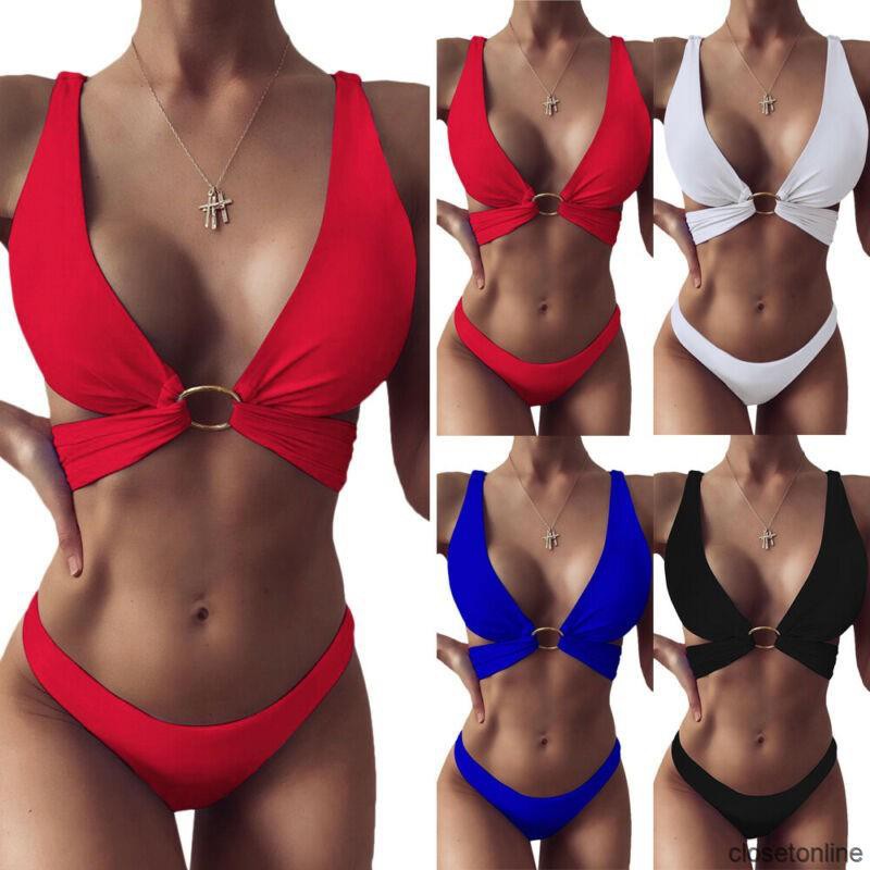 Sexy Bikini 2 mảnh Phối Dây Có Đệm Mút Gợi Cảm Thời Trang | BigBuy360 - bigbuy360.vn