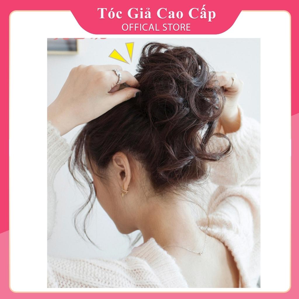 Tóc giả búi xoăn lơi bạch tuột dành cho nữ mẫu mới, mã TOCMOI101