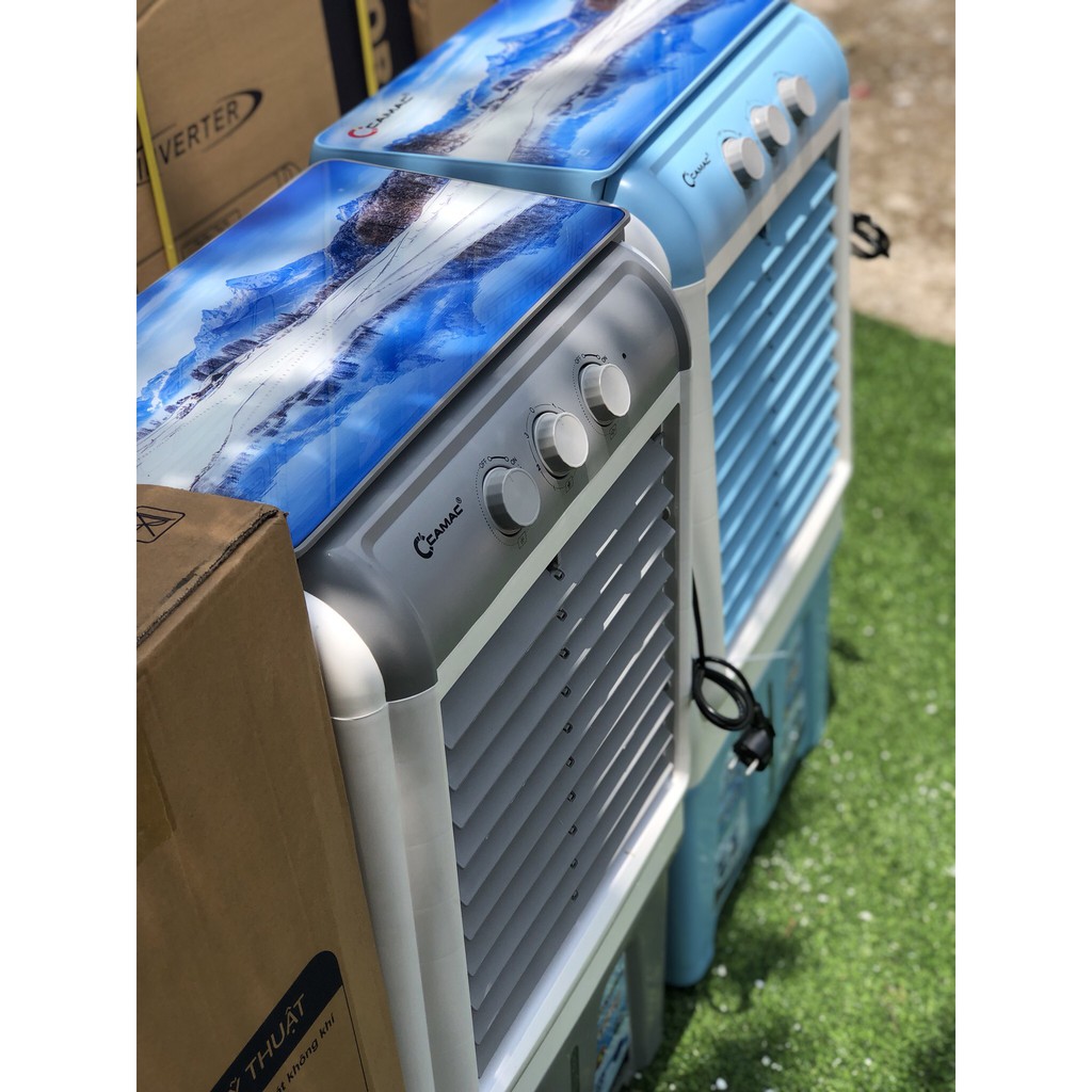 QUẠT ĐIỀU HÒA HƠI NƯỚC CAMAC CC40 - 40L, Bảo Hành 24 Tháng, Tặng 2 cục Đá Gel Siêu mát, Có Bơm Tự Ngắt