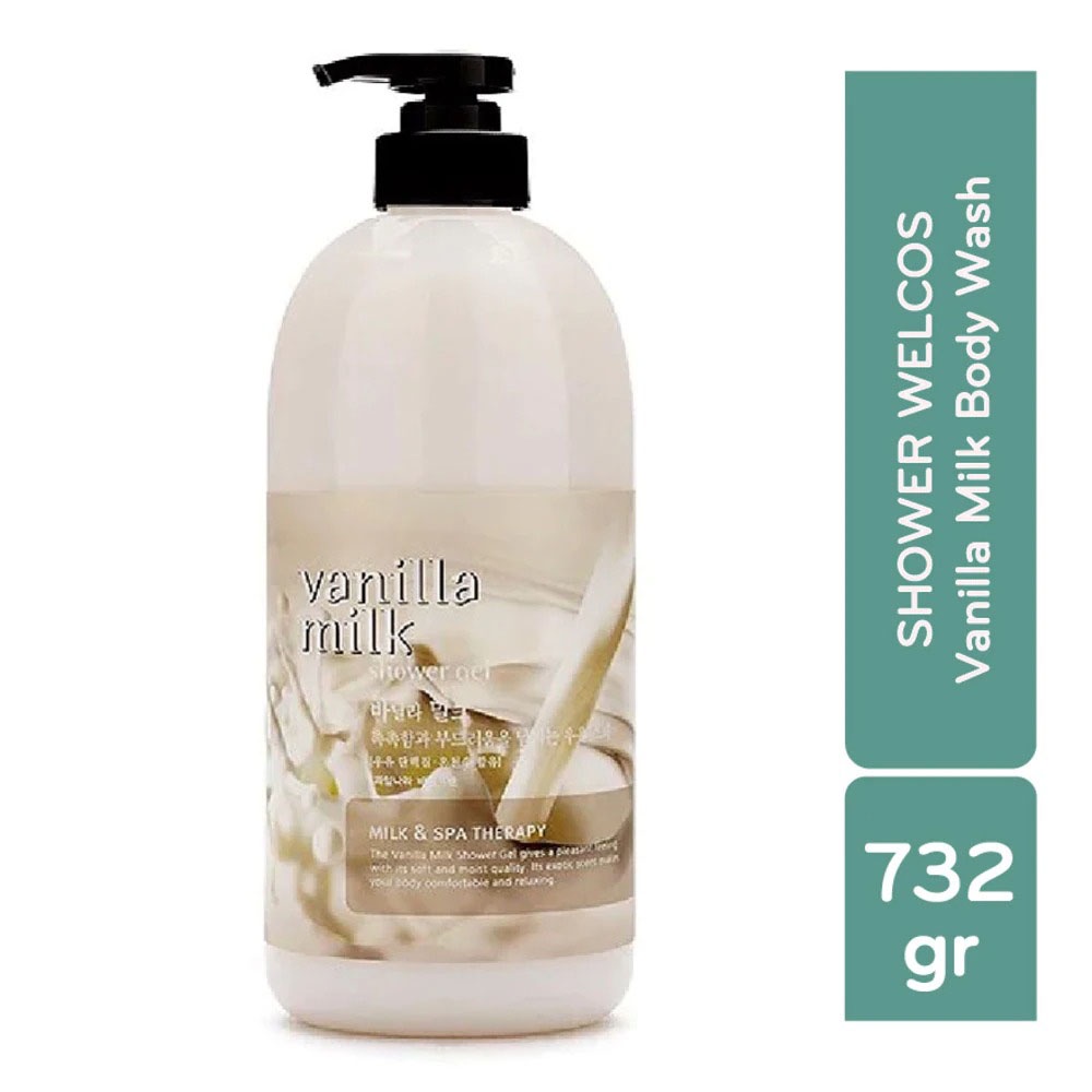 Sữa Tắm Welcos Vanilla Milk Body Wash Hương Vani Dưỡng Trắng Cho Da 732g