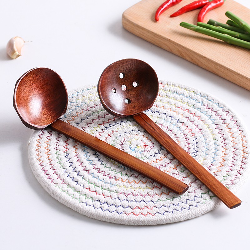 Muỗng Múc Canh Cán Dài Bằng Gỗ Phong Cách Nhật Bản