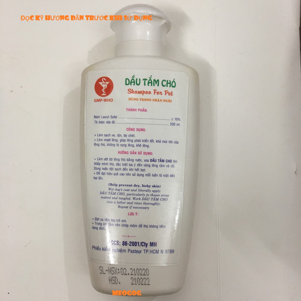 Dầu Tắm Chó Shampoo For Pet Chó Minh Huy 200ml