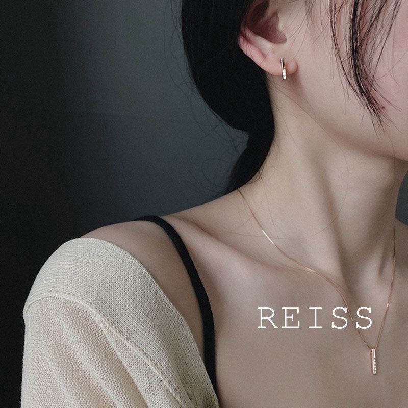 Vòng Cổ Xương Đòn Vàng Hồng Kim Cương Cho Nữ Kalung Vertikal, Quyến Rũ Mặt Dây Chuyền Đồ Trang Sức Quà Tặng