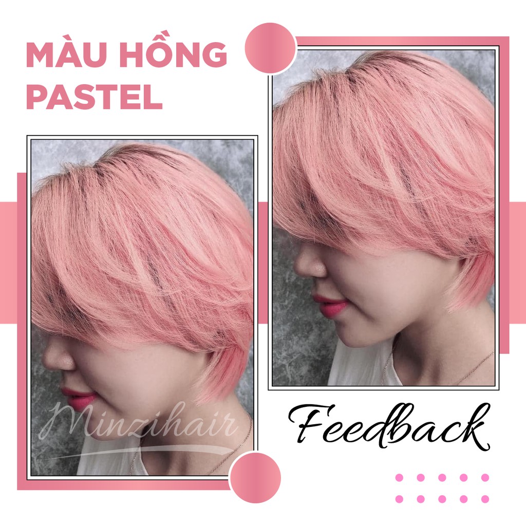 Thuốc Nhuộm Tóc Hồng Pastel | Cần Tẩy Tóc Nâng Tone - Minzihair