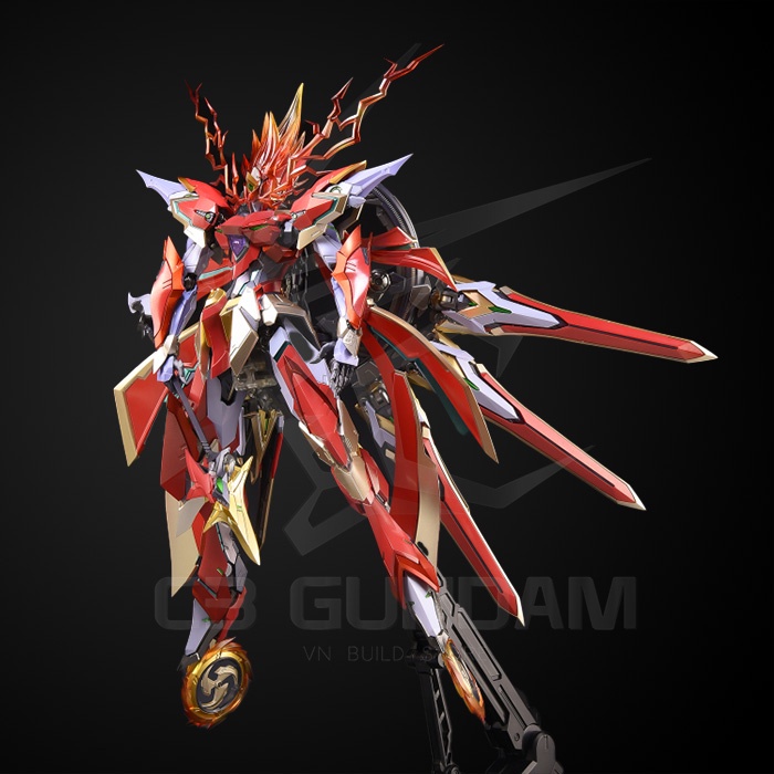 MÔ HÌNH GUNDAM METAL BUILD 1/72 CHINA ZERO GRAVITY BLOOD BLADE VAISRAVANA MECHANICA RED LOTUS - NATRA