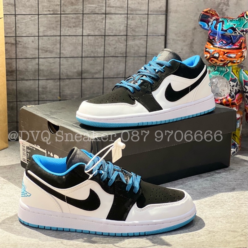 Giày Thể Thao Nam Nữ JD1 Low Xanh Đen Cổ Thấp DIAMOND Thời Trang Full Box Bill
