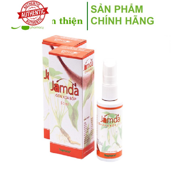 [Mã chiết khấu giảm giá sỉ sản phẩm chính hãng] Cồn xoa bóp JAMDA 50ml dạng xịt – Xoa ngoài da giúp hỗ trợ hoạt huyết, g