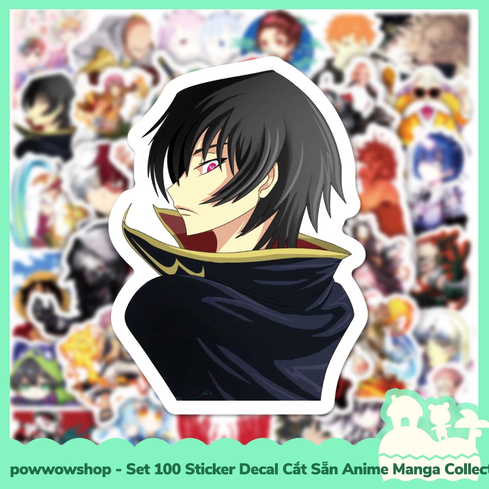 [Sẵn VN - Hỏa Tốc] Set 100 Sticker Mini Decal Dán Trang Trí Vật Dụng Mẫu Nhân Vật Anime Manga Tổng Hợp Collection