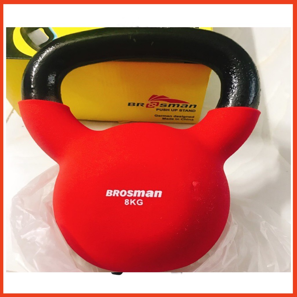 Tạ Bình Vôi Brosman 8kg Đỏ/Đen Tập Thể Hình