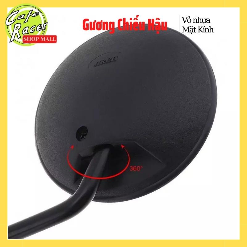 Kính chiếu hậu xe máy kiểu tròn chân 10 ly gắn hầu hết mọi loại xe giá lẻ 1 chiếc