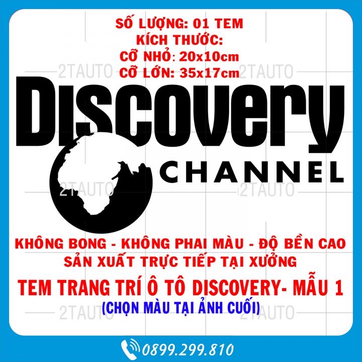 TEM DISCOVERY TRANG TRÍ XE HƠI Ô TÔ ĐA ĐẠNG KÍCH CỠ VÀ MẪU MÃ, DISCOVERY STICKER LOGO FOR CAR- MẪU 1