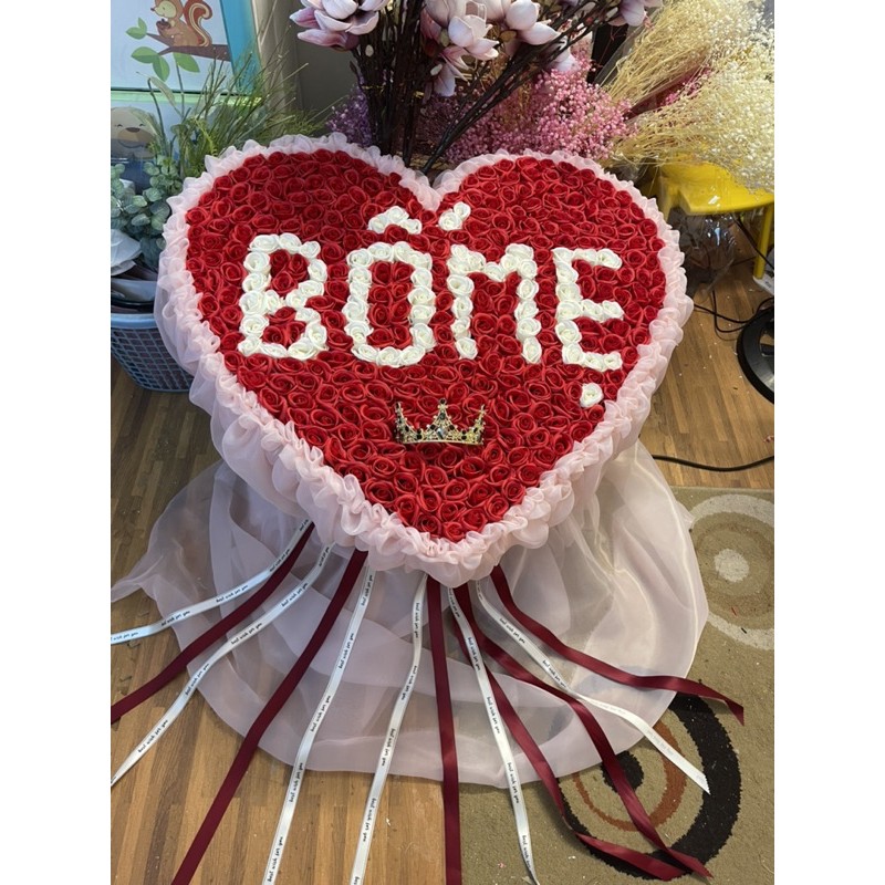 [Ship Hoả Tốc] Bó tim sáp 350bông siêu to làm quà tặng sinh nhật, kỷ niệm. Bền vĩnh cửu.