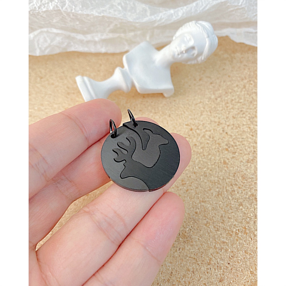 Dây chuyền đôi titan couple kiss không gỉ CN2201 TẶNG KÈM 1 HỘP