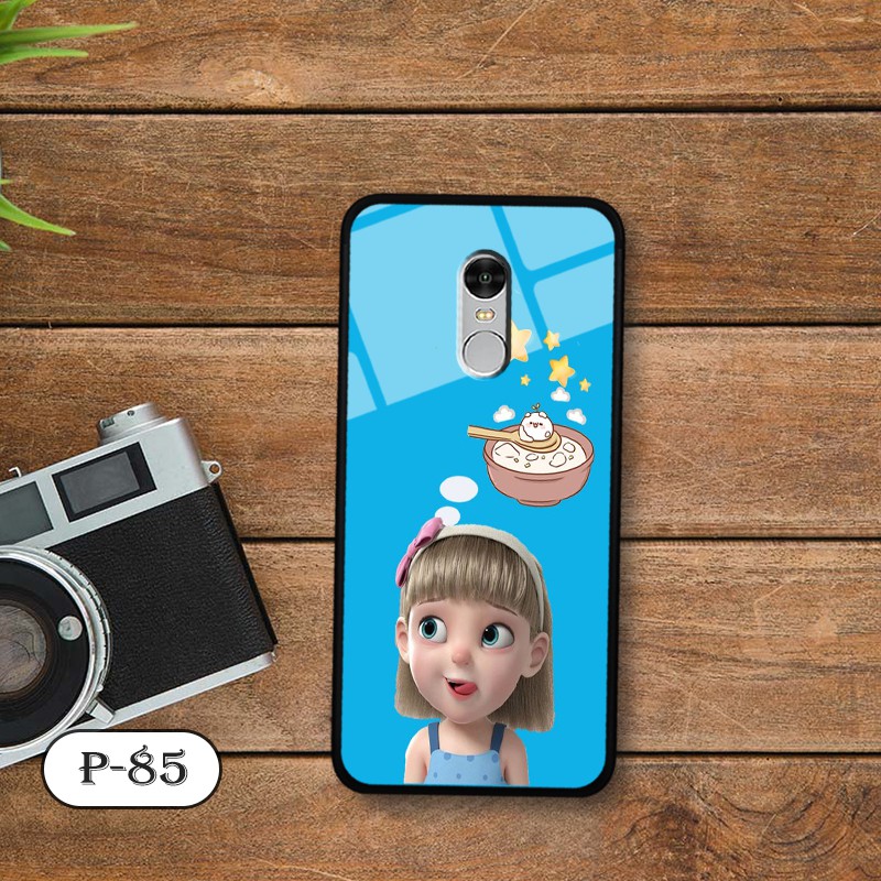 Ốp lưng kính 3D Xiaomi Redmi Note 4/ 4X- hình cute