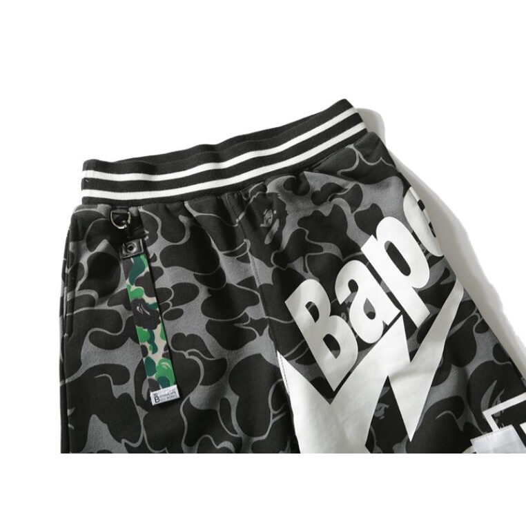 Bape Thời Trang In cotton unisex Quần Short Giản Dị