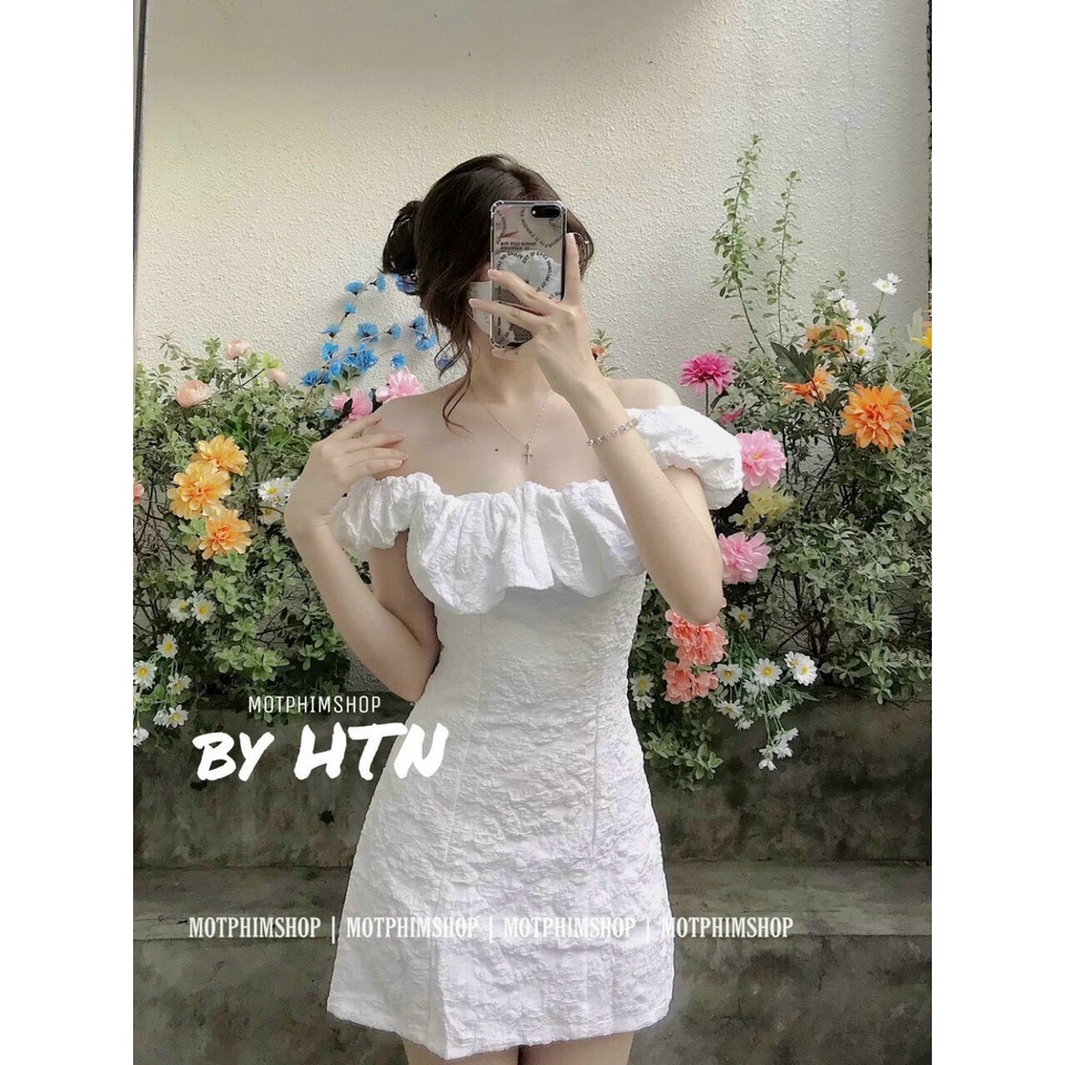 đầm gấm baby bèo bệt vai