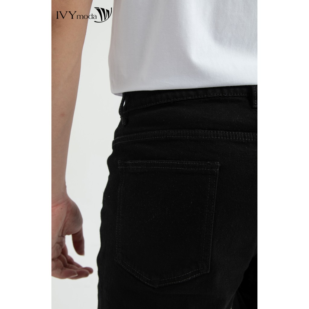 Quần sooc bò đen nam IVY moda MS 23E2616