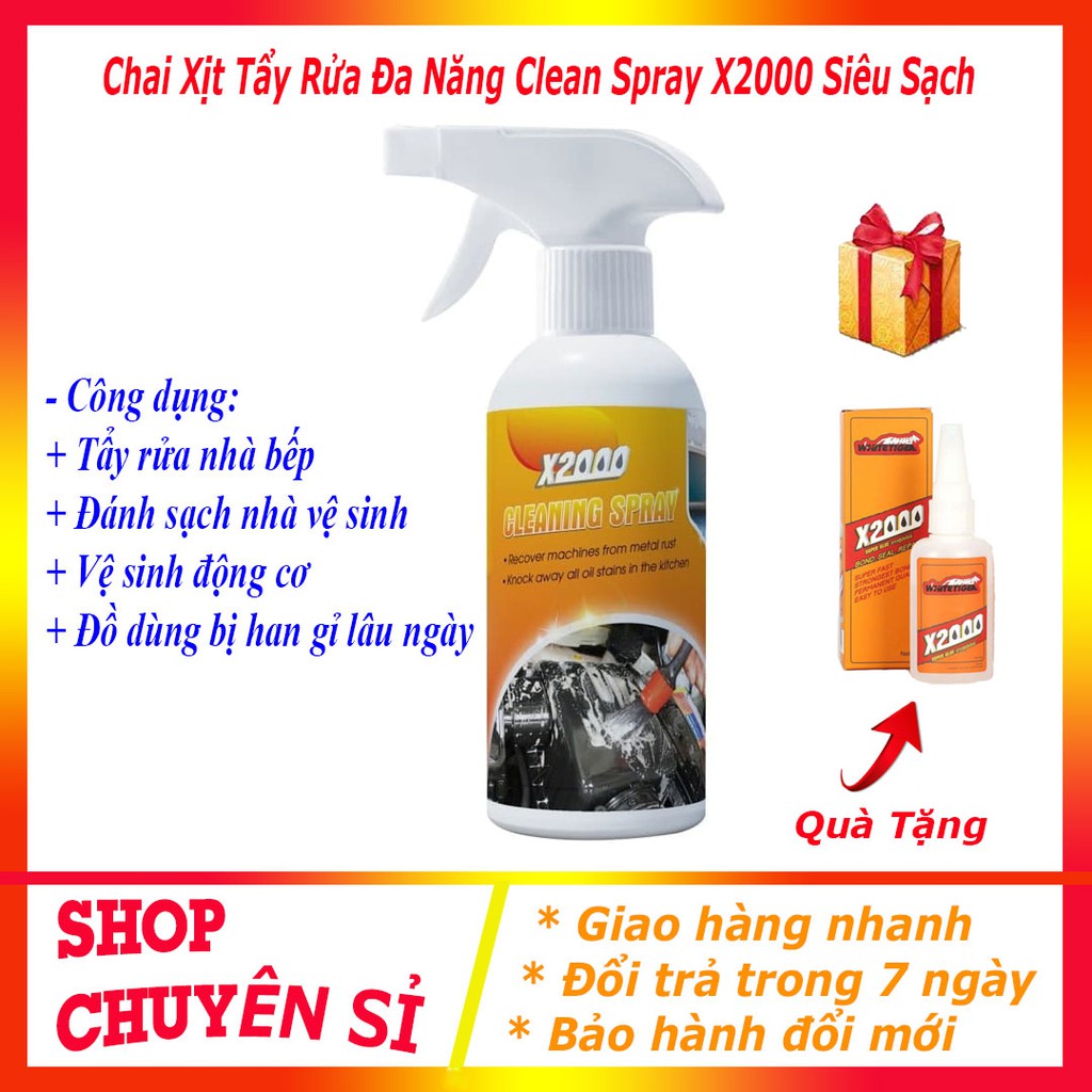 Dung dịch tẩy rửa X2000 đánh bay mọi vết bẩn, dung dịch tẩy rửa đa năng nhà bếp Công nghệ Nhật Bản