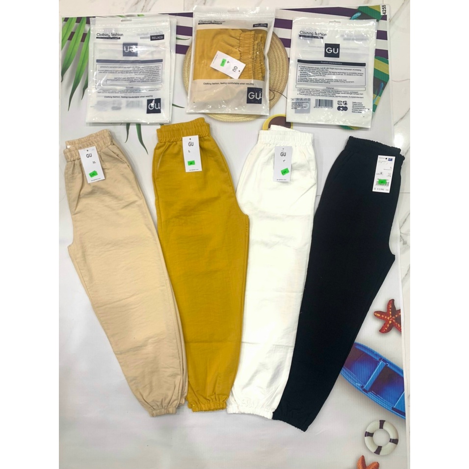 Quần đũi nữ baggy cạp chun dài ZENA bo gấu cao cấp Q814