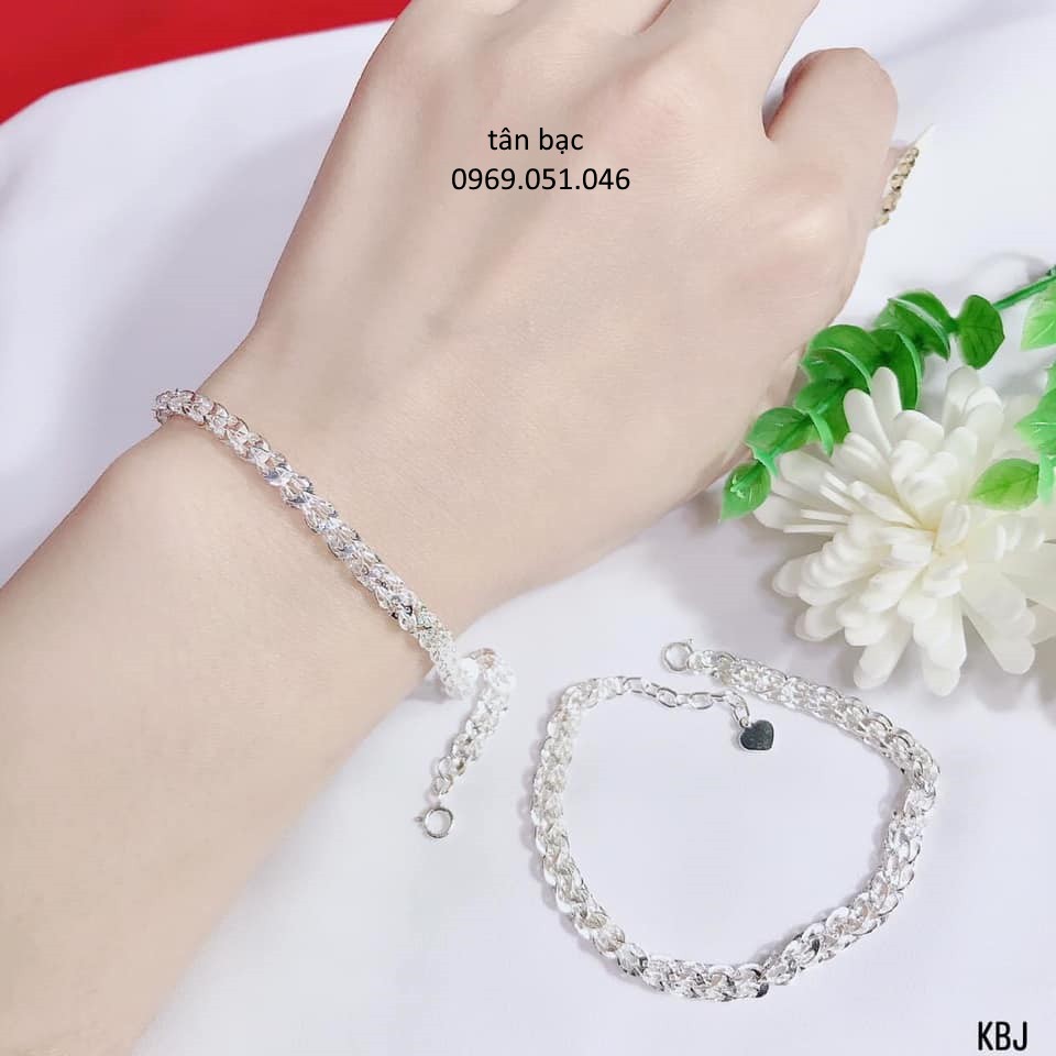Lắc tay bạc 925 , dáng đuôi phụng - full size tay , bạc chuẩn 925