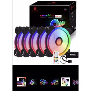 Fan Case Led Coolmoon( Bộ 5 Fan+Hub+Remote) Led Rgb 16 Triệu Màu