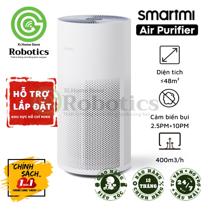 💥HỎA TỐC💥  SMARTMI AIR PURIFIER máy lọc không khí - Hàng CHÍNH HÃNG - Bảng QUỐC TẾ - BẢO HÀNG 12 tháng