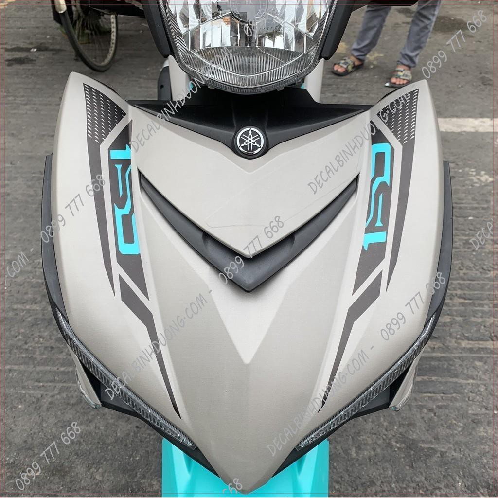 Tem Trùm Exciter 150 Xanh Xám Thiết Kế Theo Kiển Zin 2021 Hot Nhất - Decal Nhám