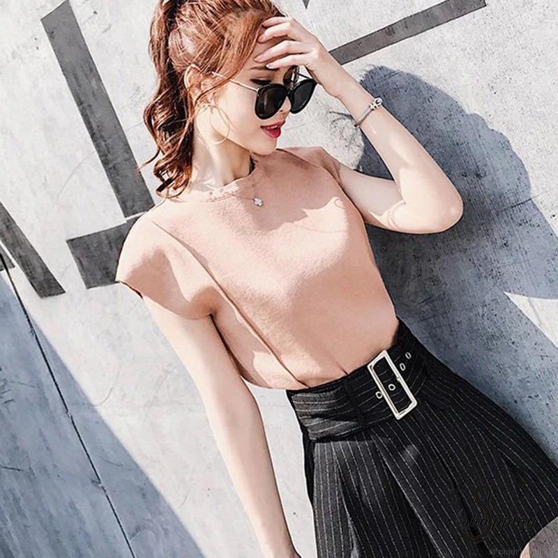 Áo thun nữ cổ tròn thời trang Hàn Quốc
