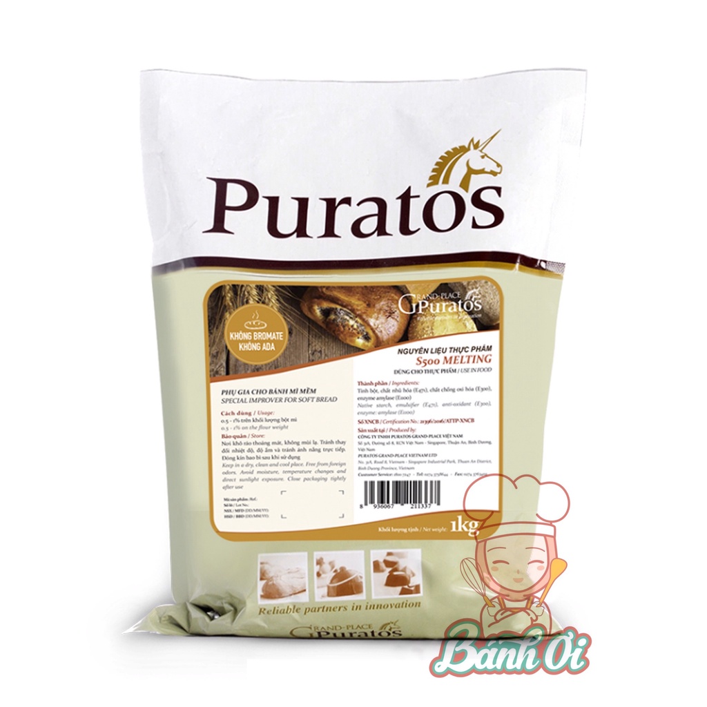 Phụ gia bánh mì mềm S500 Melting Puratos 1kg