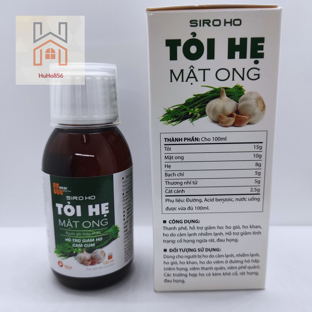 Siro Tỏi Hẹ Mật Ong Lọ 100ml