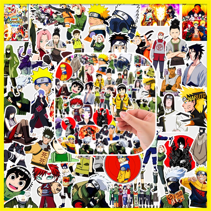 50 cái / bộ ❉ Naruto series 04 hình dán ❉ Anime uzumaki naruto uchiha sasuke tự làm thời trang doodle không thấm nước đề can