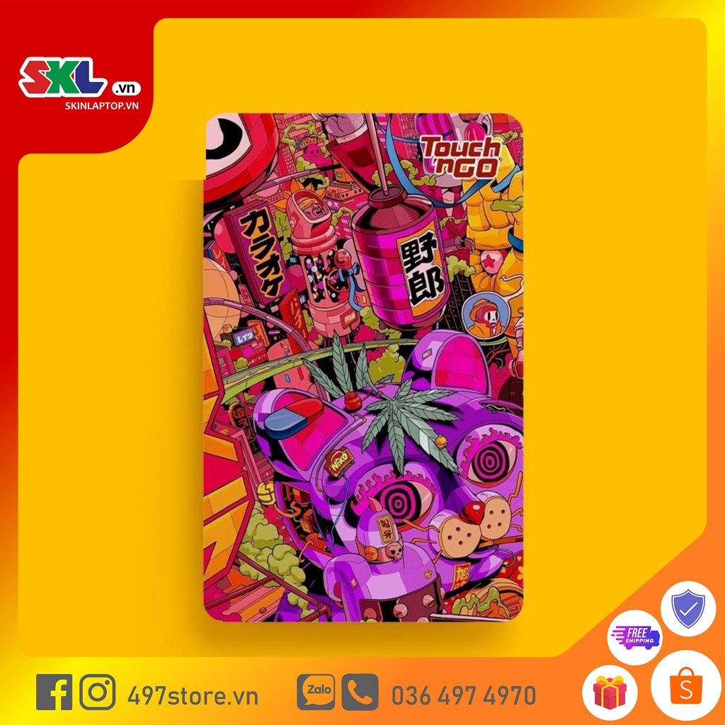 Skin Card Pop Art  - Miếng Dán ATM, Thẻ Xe, Thẻ Từ, Thẻ Chung Cư - Chất Liệu Chống Xước - Chống Nước
