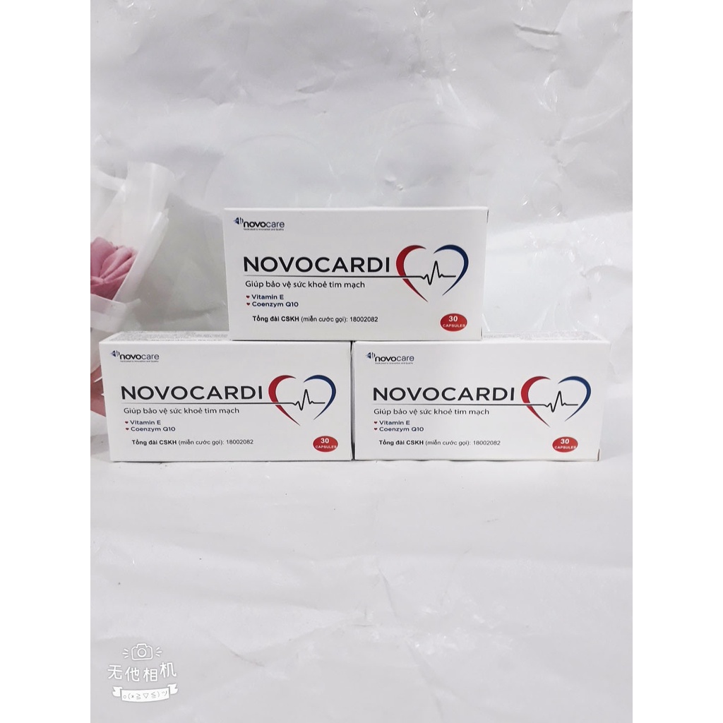 Viên uống bổ tim NOVOCARDI, giảm nguy cơ xơ vữa động mạch, bảo vệ sức khỏe tim mạch, giảm đau thắt ngực, hồi hộp,khó thở