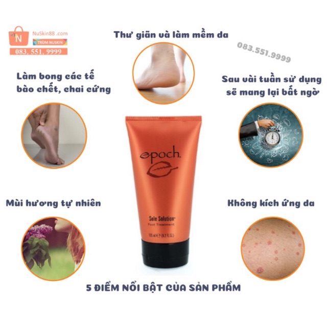 CHUYÊN SỈ NUSKIN] KEM TRỊ NỨT GÓT CHÂN - EPOCH SOLE SOLUTION FOOT 125ML