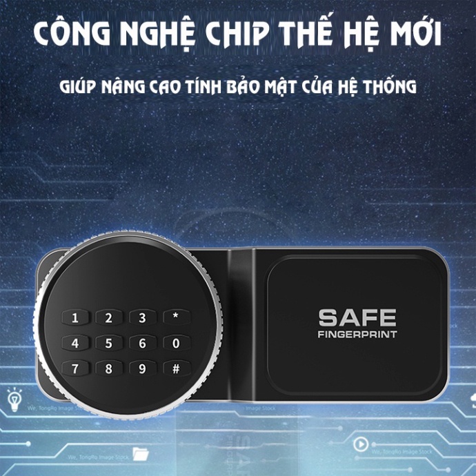 Két sắt mini thông minh vân tay khóa số cao cấp, mật mã chống cháy nhập khẩu BOFA điện tử an to