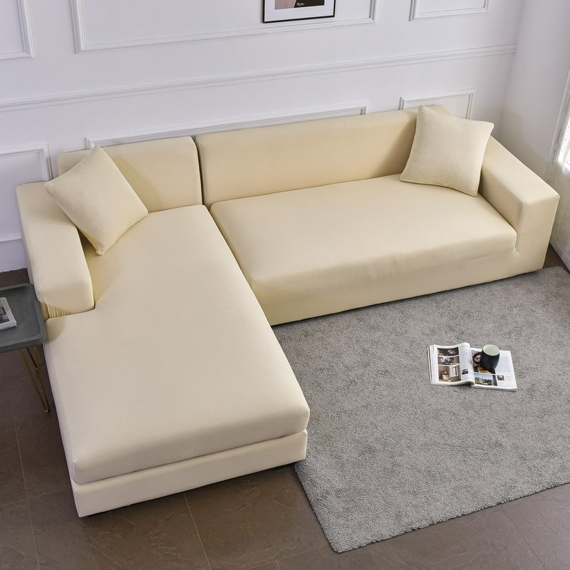 Vỏ Bọc Ghế Sofa 1 / 2 / 3 / 4 Chỗ Ngồi Hình Chữ L Chống Trượt Không Thấm Nước Co Giãn