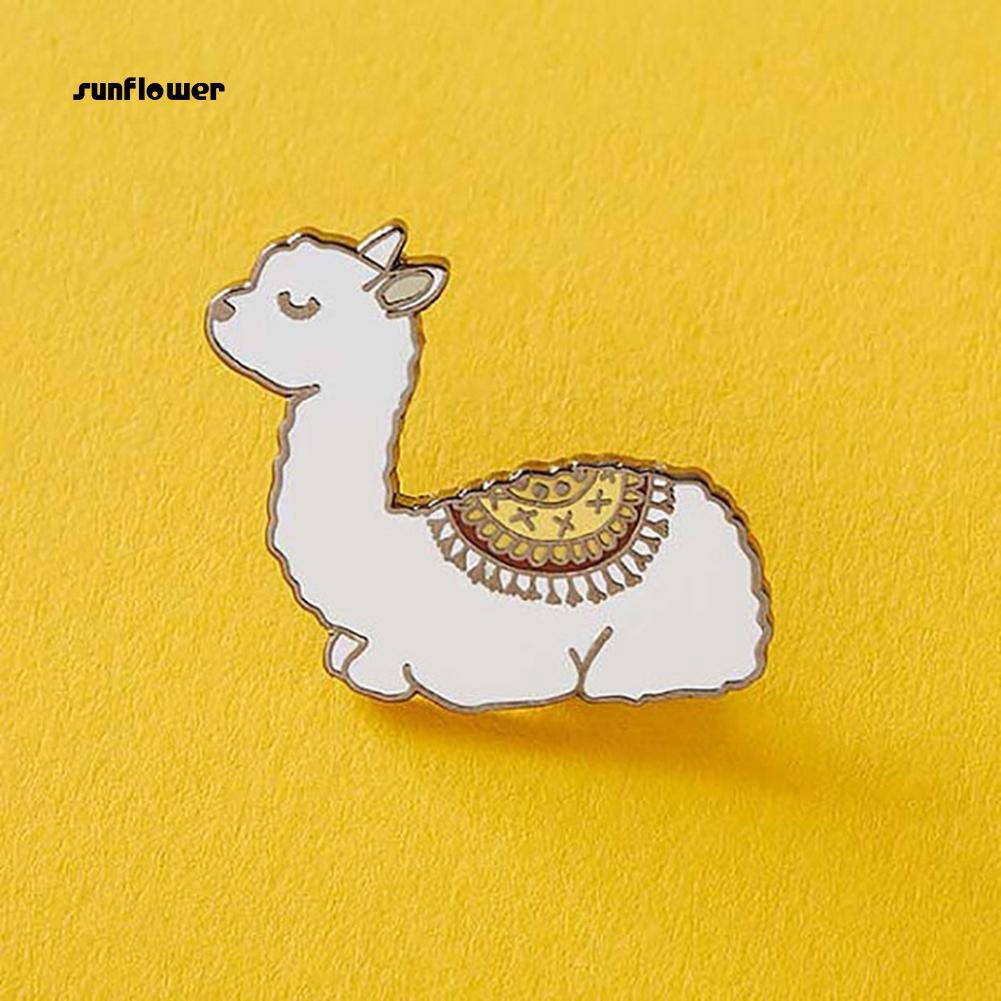Ghim Cài Áo Hình Lạc Đà Alpaca Hoạt Hình Cho Nữ