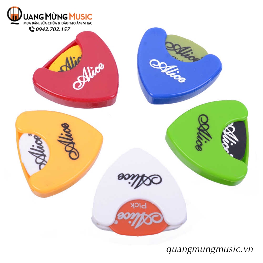 Hộp Đựng Pick Móng Guitar Nhựa Nguyên Sinh Nhiều Màu - Hộp dán đựng pick phím gảy