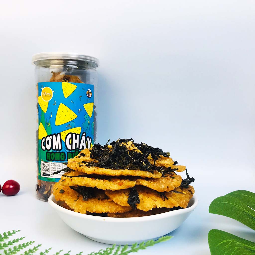 Cơm cháy lắc rong biển hũ 300g đồ ăn vặt Hà My