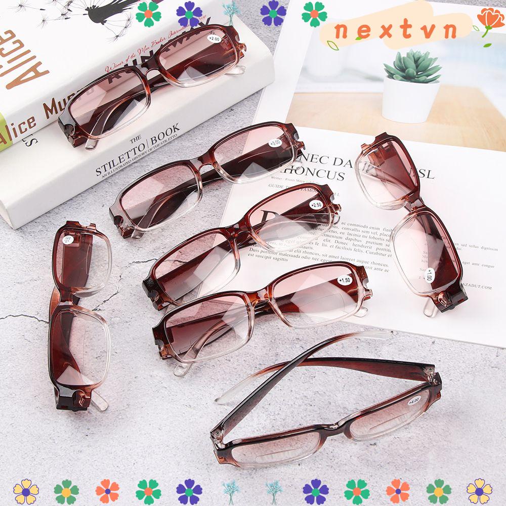 Kính đọc sách có thể nhìn xa gần +1.00~+4.00 công dụng kép bằng nhựa resin bền nhẹ phong cách cổ điển cho nam và nữ