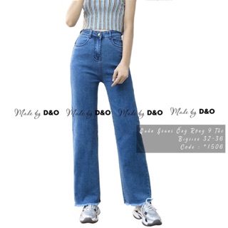 Quần Ống Rộng Big Size Xanh - Quần Jean Ống Rộng Size Đại - Lưng Cao Siêu Tôn Dáng