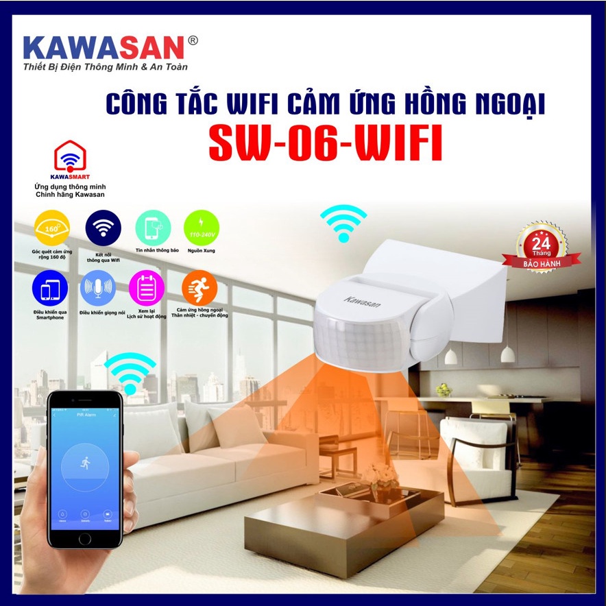 Công tắc Wifi cảm ứng hồng ngoại SW06-WIFI