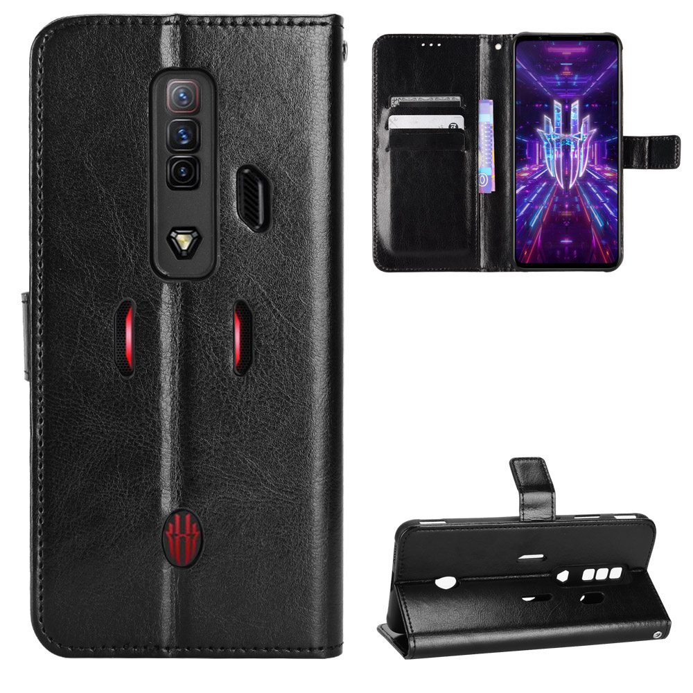 Ốp Điện Thoại Da PU Nắp Gập Tích Hợp Ví Đựng Thẻ Và Dây Đeo Sang Trọng Dành Cho ZTE Nubia Red Magic 7 Magic7