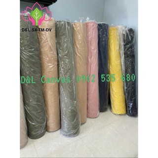 VẢI BỐ CANVAS Trắng - Trắng Kem - Đen - Đỏ - Xanh Navy - Xanh rêu - Hồng - Nâu be - Vàng - Khác